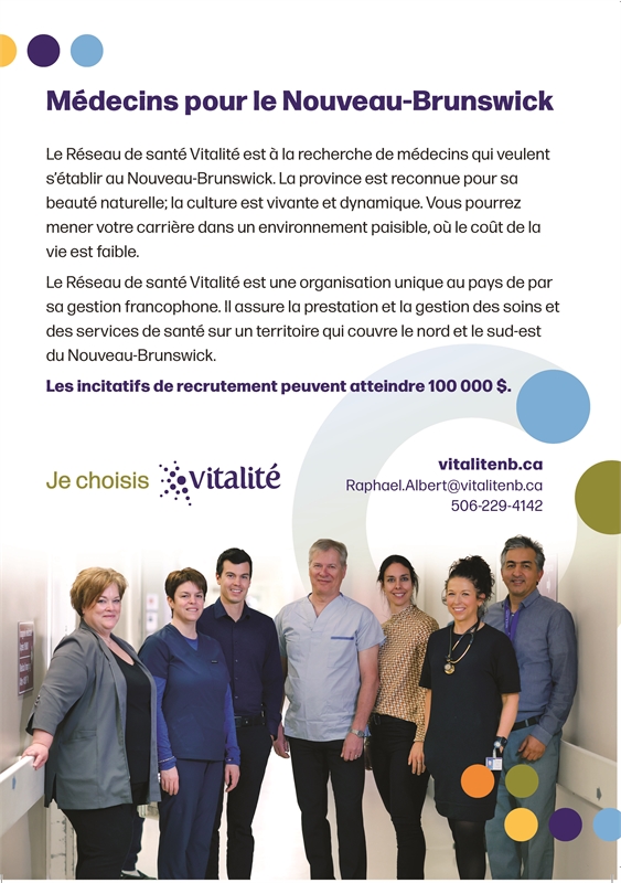 Vitalite - job posting for family physicians
